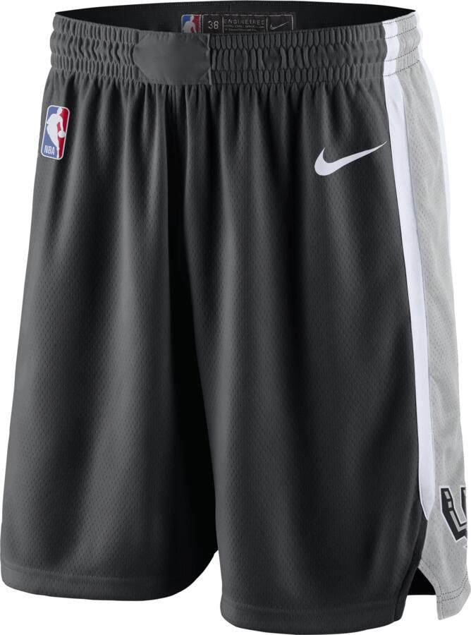 Nike San Antonio Spurs Icon Edition Swingman NBA-herenshorts Zwart