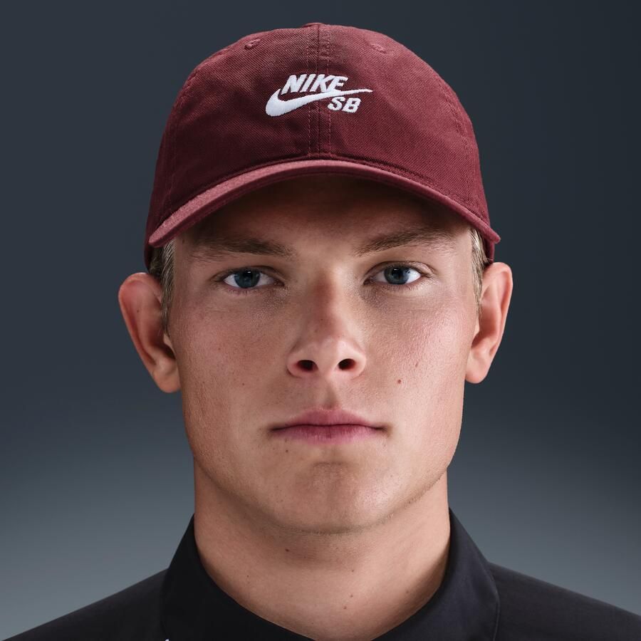 Nike SB Club skatepet zonder structuur Rood