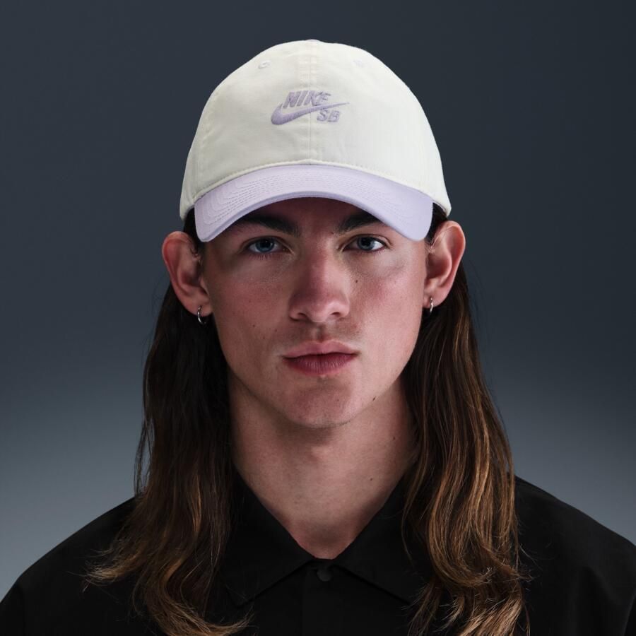 Nike SB Club skatepet zonder structuur Wit