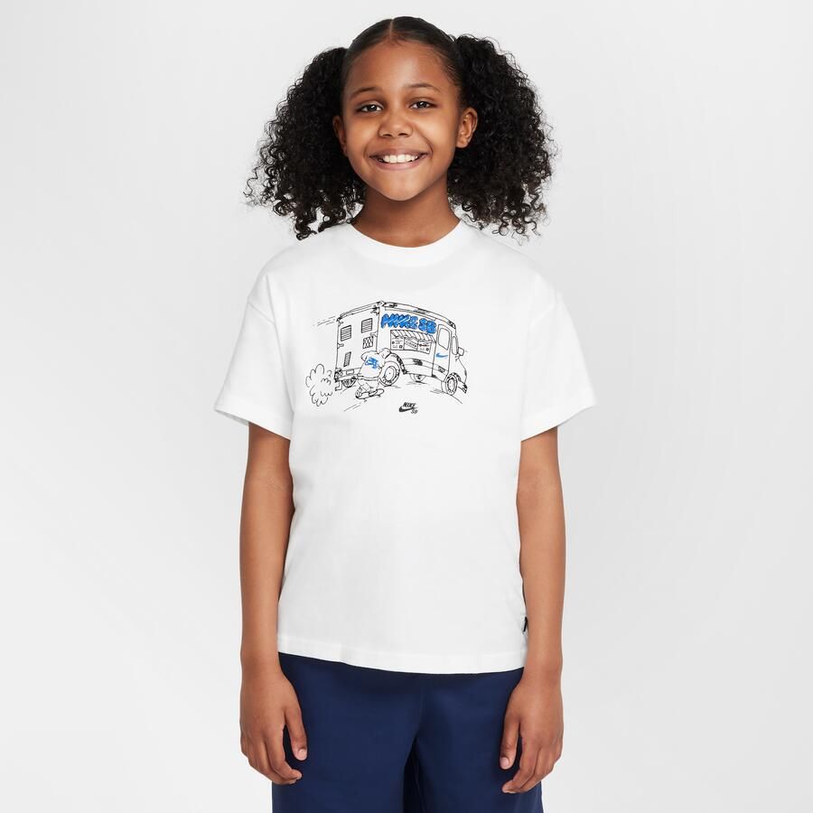 Nike SB skateshirt voor kids Wit - Foto 4