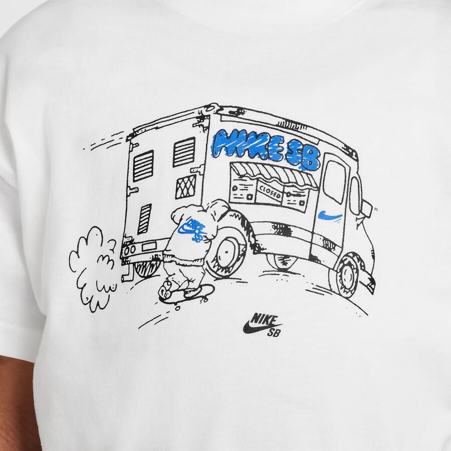 Nike SB skateshirt voor kids Wit - Foto 3