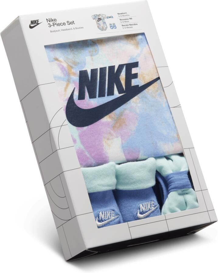 Nike Sci Dye 3-Piece Boxed Set driedelige babyset Wit