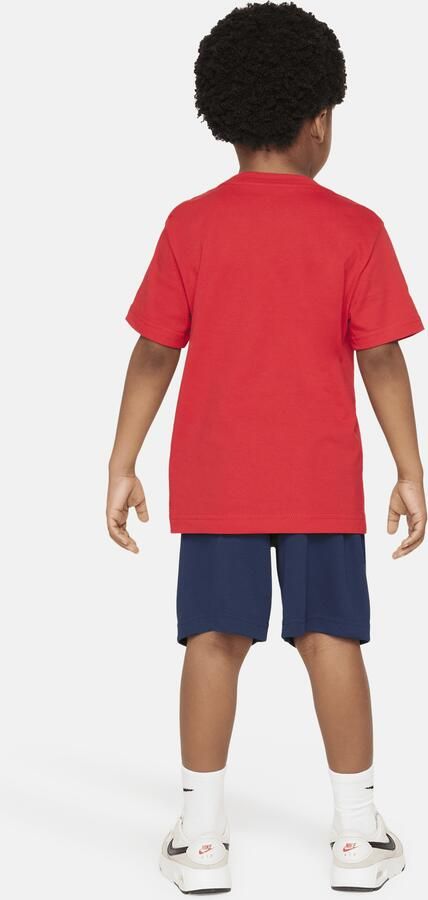 Nike set met T-shirt met graphic en shorts voor kleuters Blauw - Foto 4