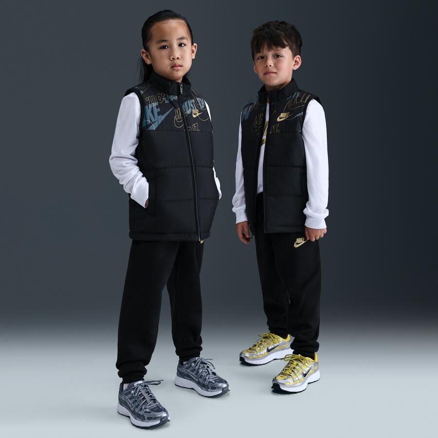 Nike set met T-shirt met lange mouwen bodywarmer en broek voor kleuters Zwart - Foto 4