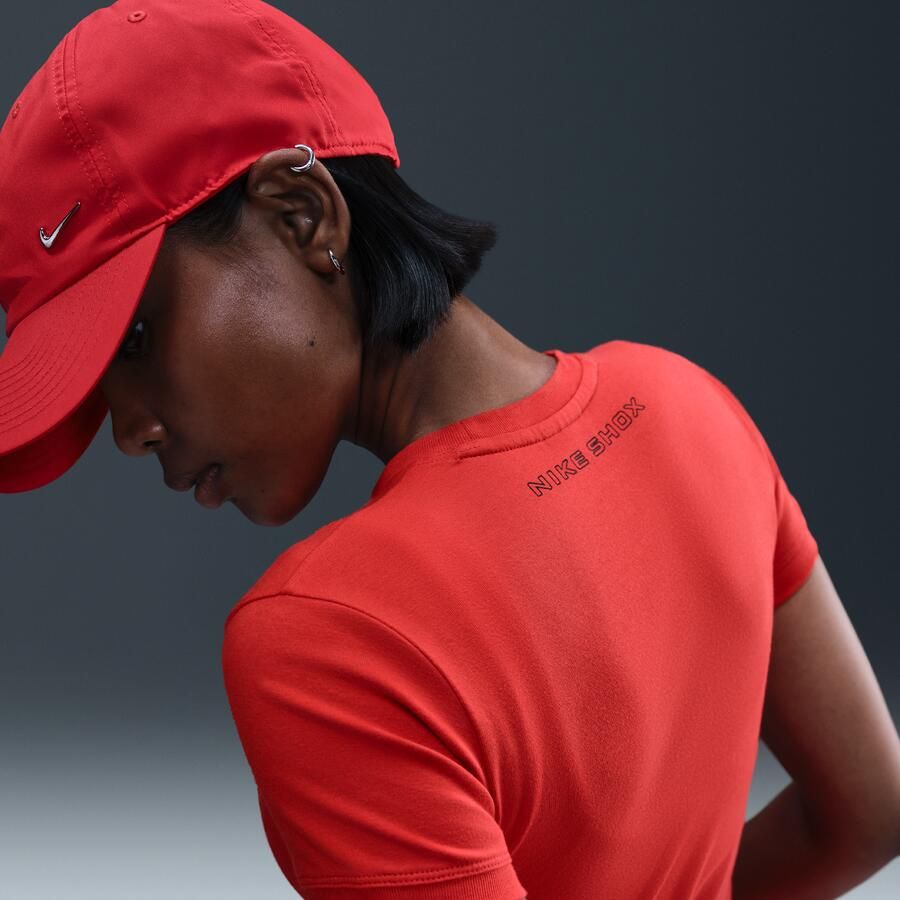 Nike Shox Strak T-shirt voor dames Rood