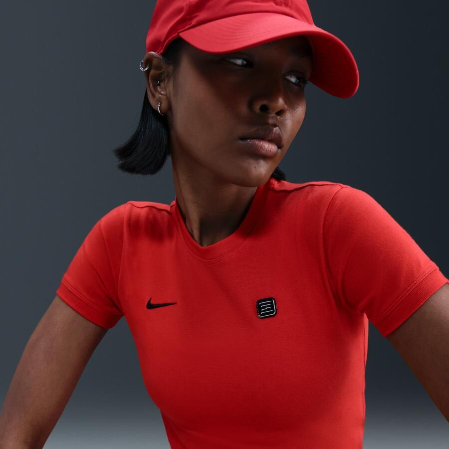 Nike Shox Strak T-shirt voor dames Rood - Foto 2