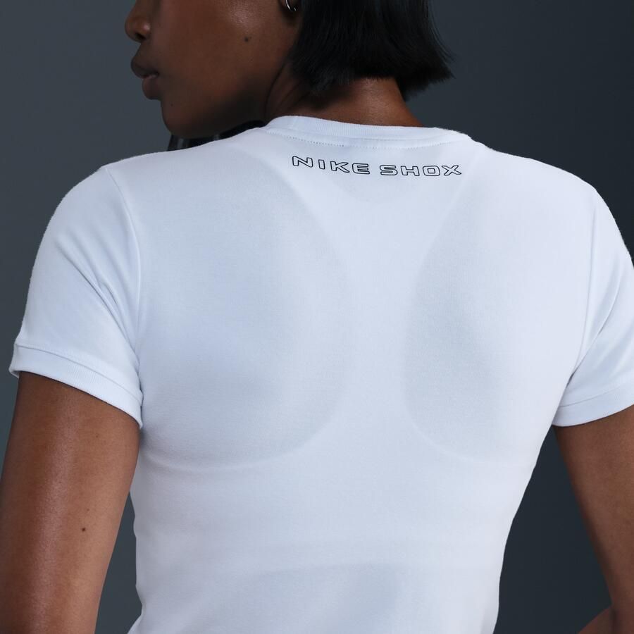 Nike Shox Strak T-shirt voor dames Wit
