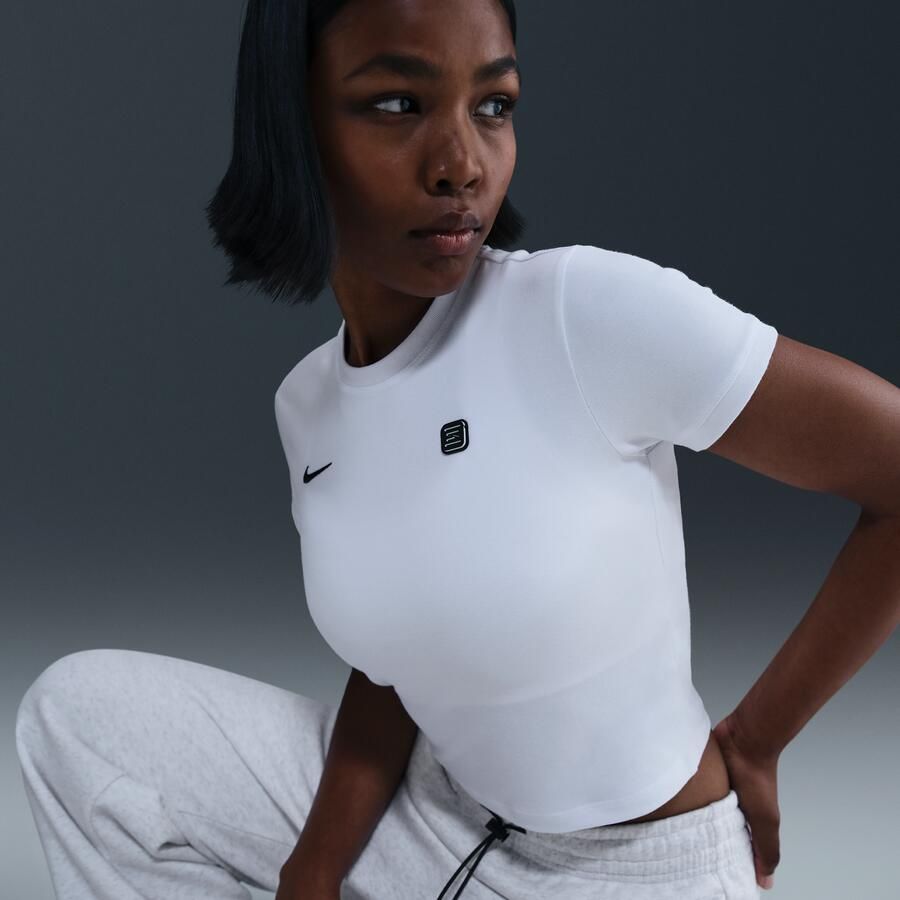 Nike Shox Strak T-shirt voor dames Wit - Foto 2