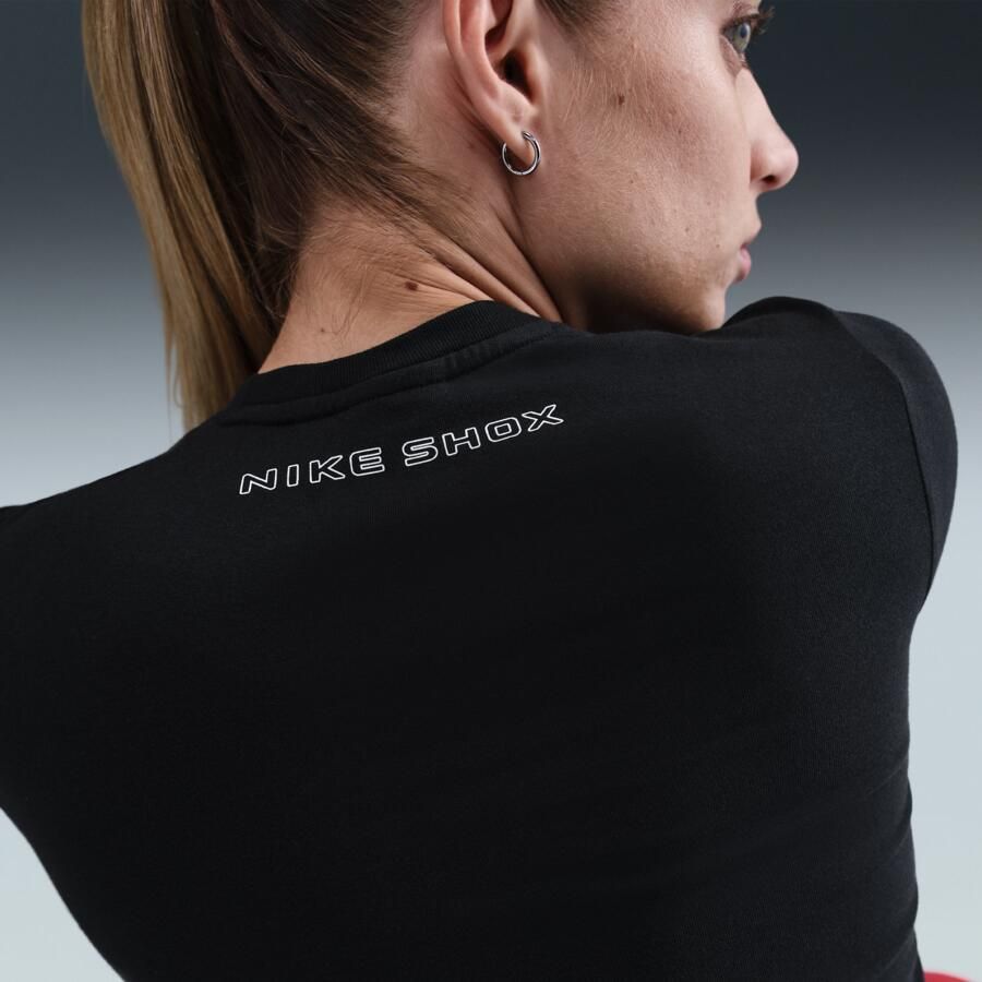 Nike Shox Strak T-shirt voor dames Zwart