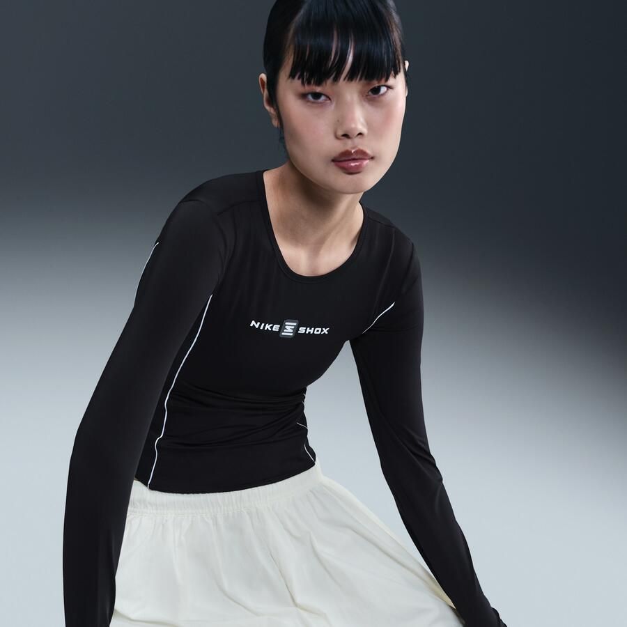 Nike Shox Top met lange mouwen voor dames Zwart - Foto 2