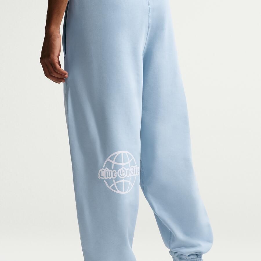 Nike Solo Swoosh fleecebroek met boorden voor heren Blauw - Foto 2