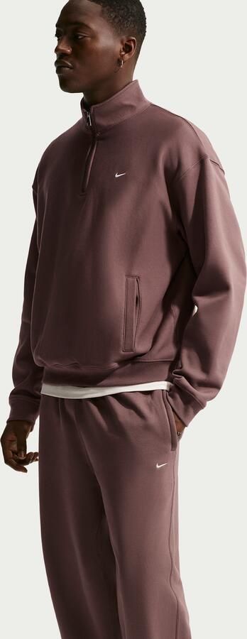 Nike Solo Swoosh fleecebroek met boorden voor heren Paars - Foto 3