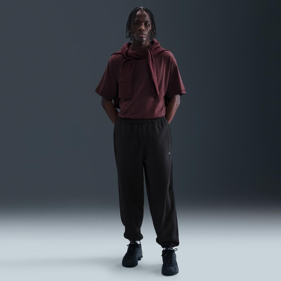 Nike Solo Swoosh fleecebroek met boorden voor heren Zwart - Foto 3