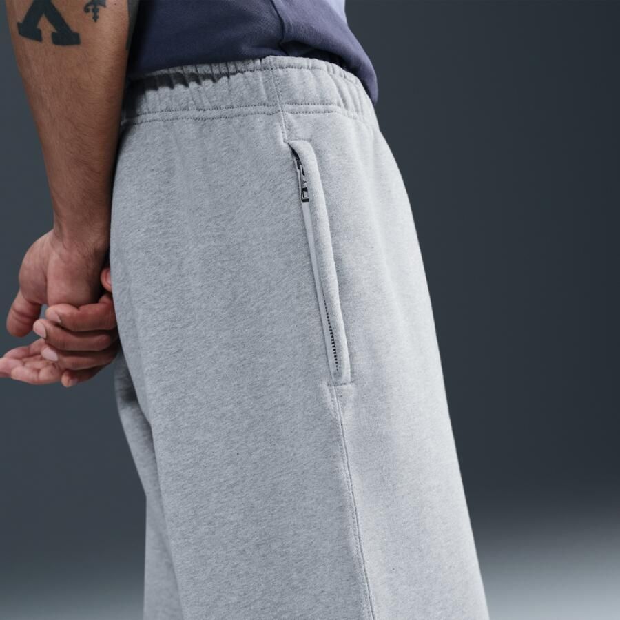 Nike Solo Swoosh fleecebroek met open zoom voor heren Grijs - Foto 2