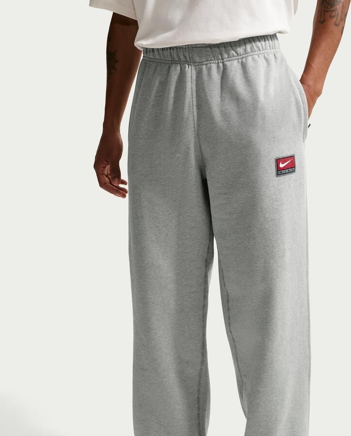 Nike Solo Swoosh fleecebroek met open zoom voor heren Grijs - Foto 2