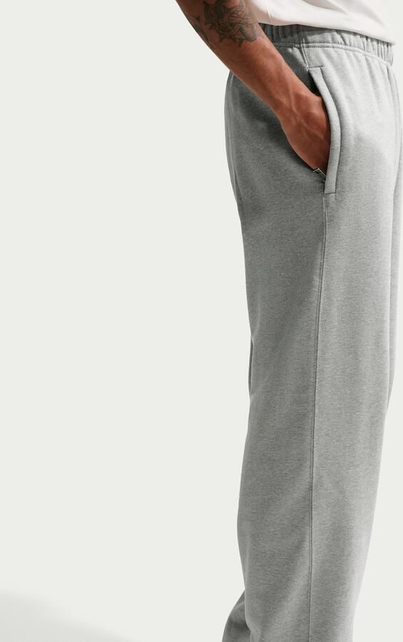 Nike Solo Swoosh fleecebroek met open zoom voor heren Grijs - Foto 3