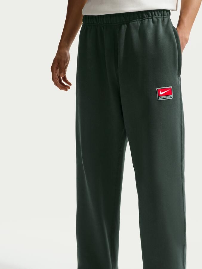 Nike Solo Swoosh fleecebroek met open zoom voor heren Groen - Foto 3