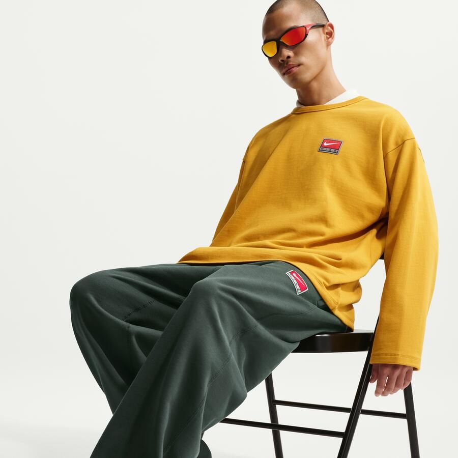 Nike Solo Swoosh fleecebroek met open zoom voor heren Groen - Foto 2