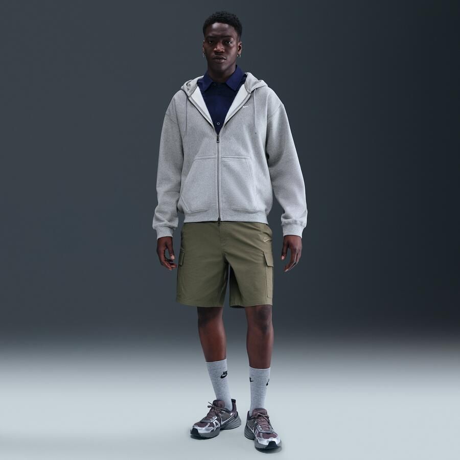 Nike Solo Swoosh fleecehoodie met rits voor heren Grijs - Foto 3