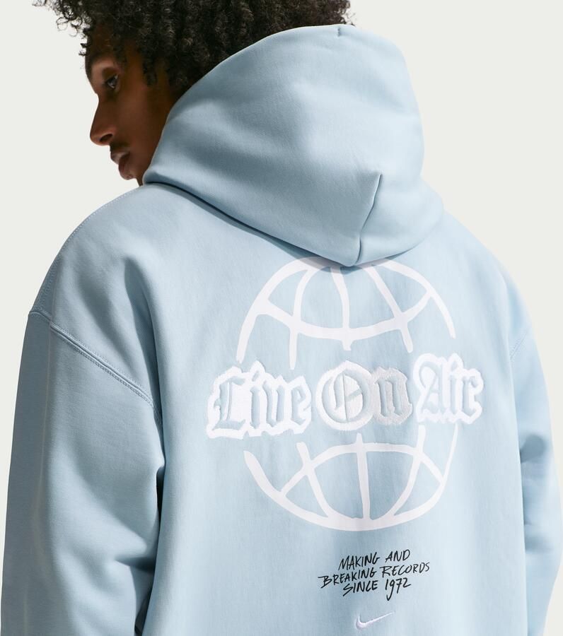 Nike Solo Swoosh Fleecehoodie voor heren Blauw - Foto 3
