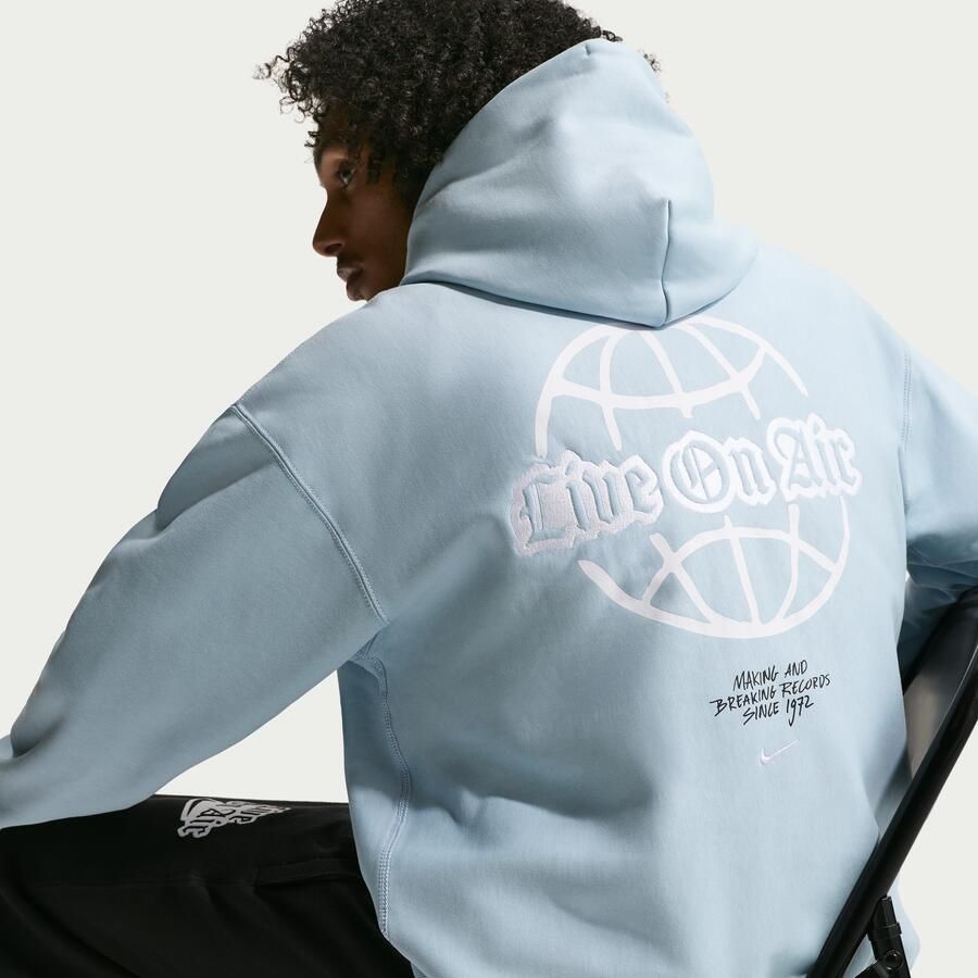 Nike Solo Swoosh Fleecehoodie voor heren Blauw