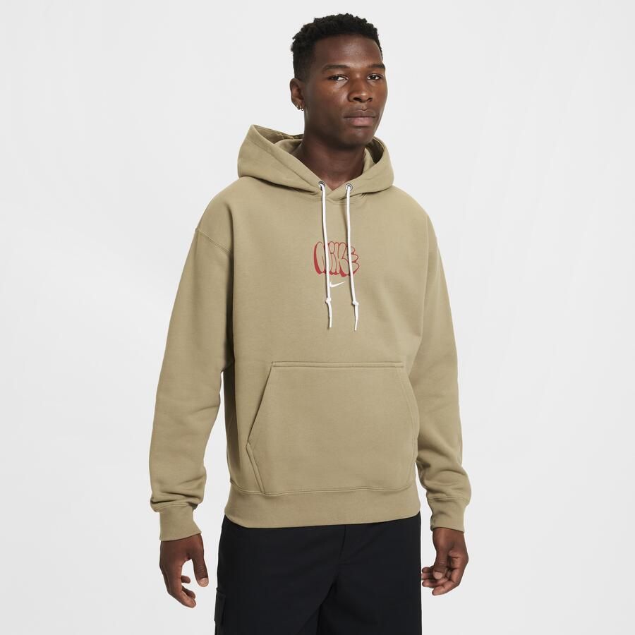 Nike Solo Swoosh Fleecehoodie voor heren Bruin - Foto 2