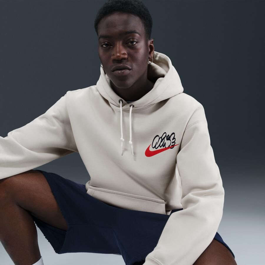 Nike Solo Swoosh Fleecehoodie voor heren Bruin - Foto 2