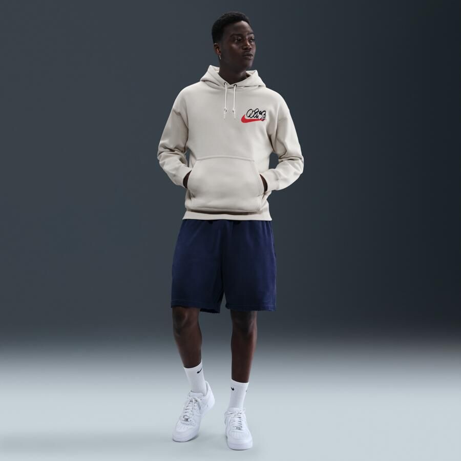 Nike Solo Swoosh Fleecehoodie voor heren Bruin - Foto 3