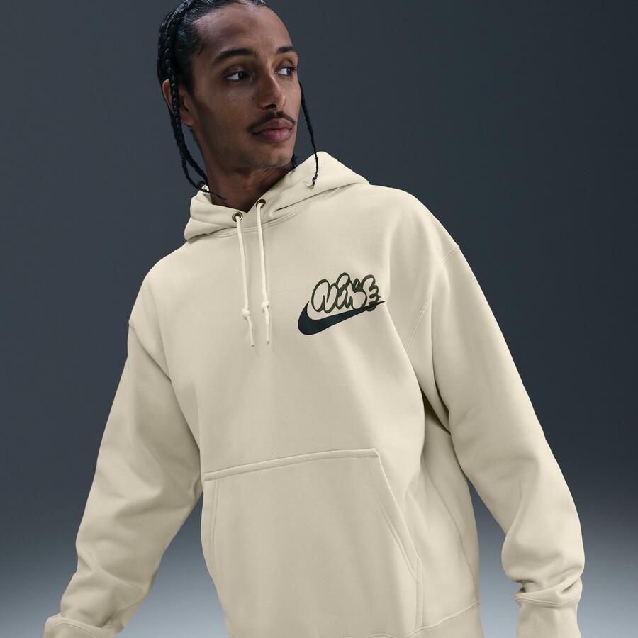 Nike Solo Swoosh Fleecehoodie voor heren Bruin - Foto 4