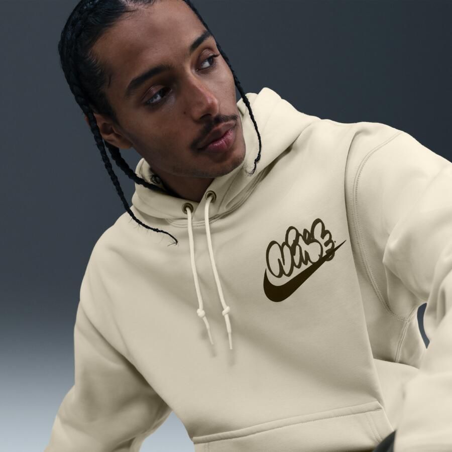 Nike Solo Swoosh Fleecehoodie voor heren Bruin - Foto 2