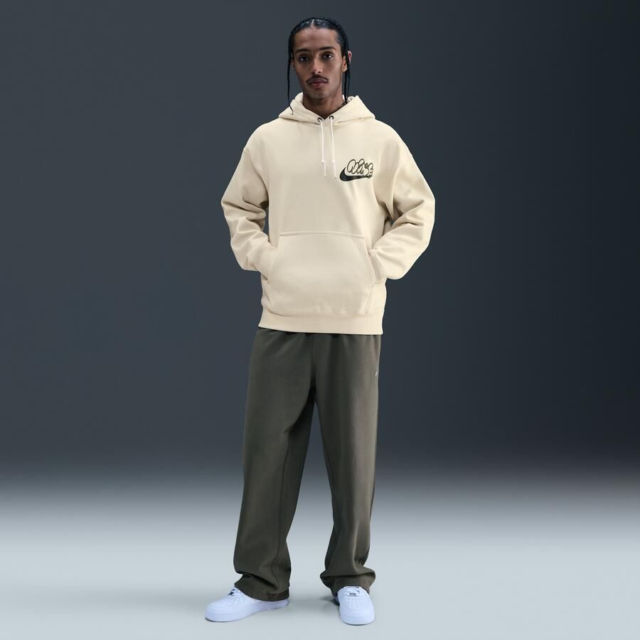 Nike Solo Swoosh Fleecehoodie voor heren Bruin - Foto 3