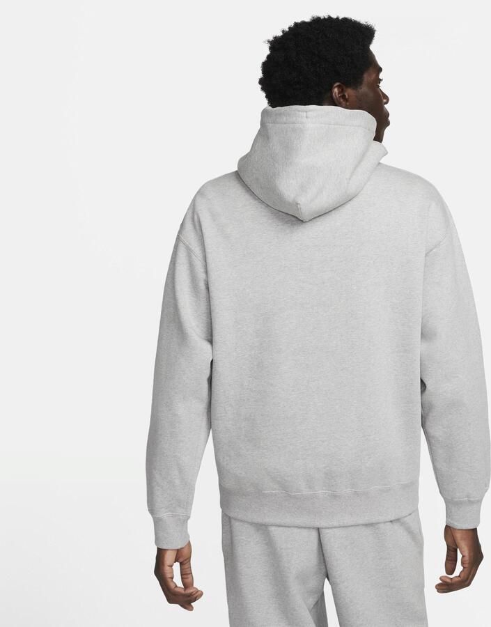 Nike Solo Swoosh Fleecehoodie voor heren Grijs - Foto 4