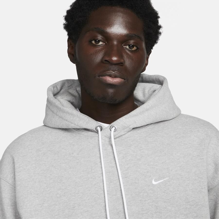 Nike Solo Swoosh Fleecehoodie voor heren Grijs