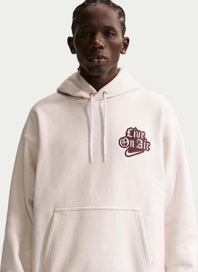 Nike Solo Swoosh Fleecehoodie voor heren Grijs - Foto 4