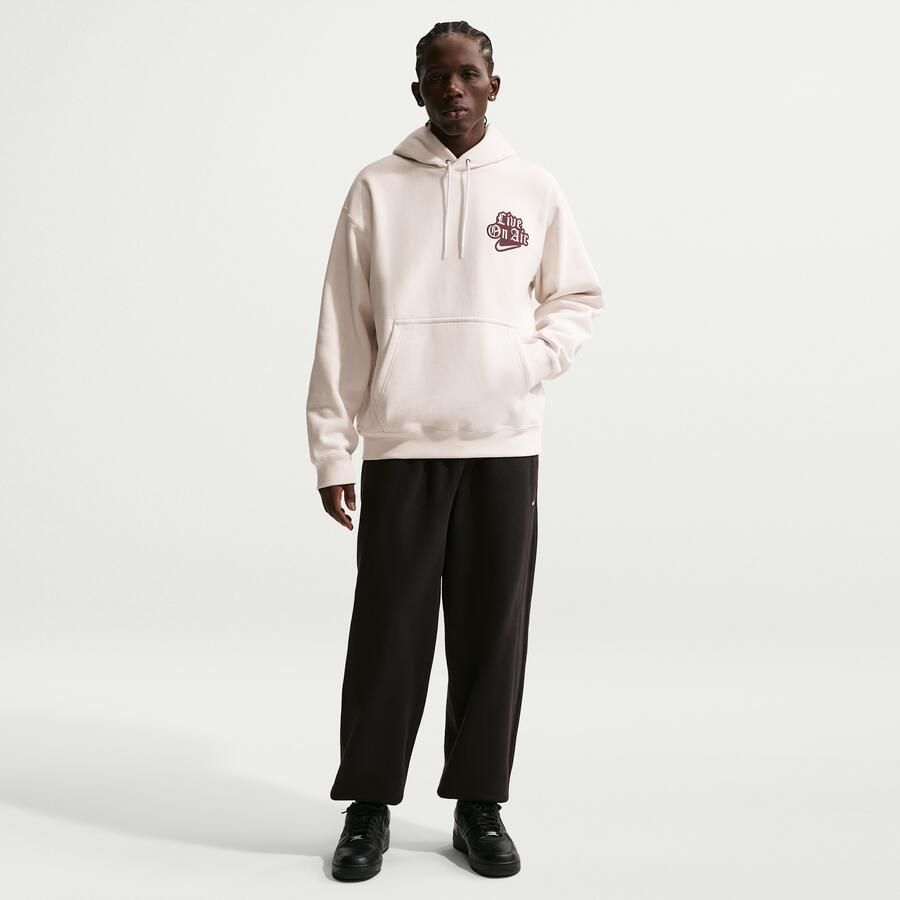 Nike Solo Swoosh Fleecehoodie voor heren Grijs - Foto 3