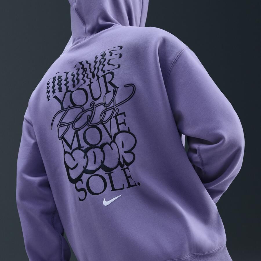 Nike Solo Swoosh Fleecehoodie voor heren Paars