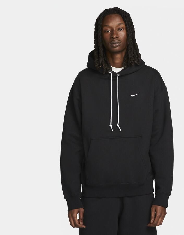 Nike Solo Swoosh Fleecehoodie voor heren Zwart - Foto 2