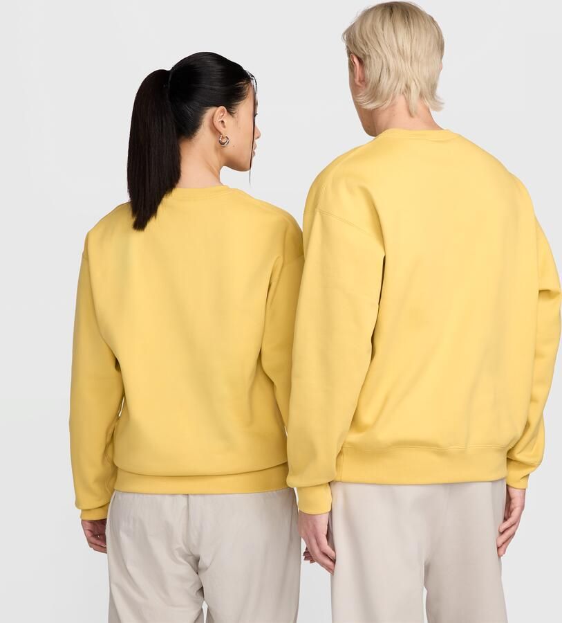 Nike Solo Swoosh Fleecetop met ronde hals voor heren Geel - Foto 3