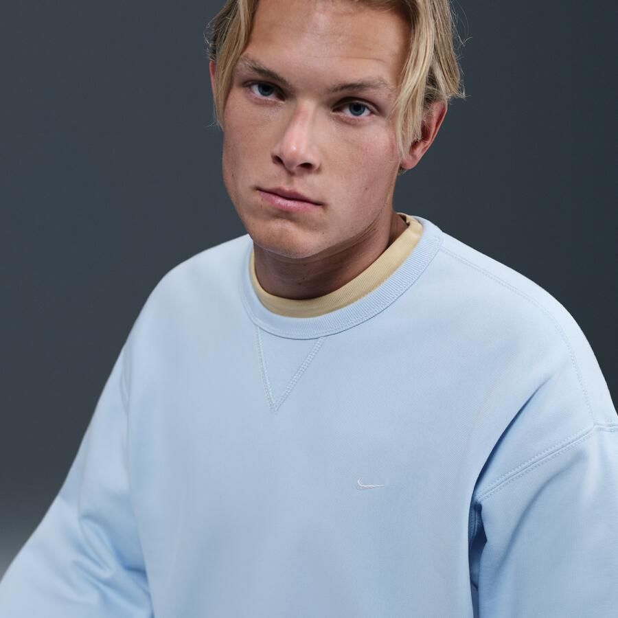 Nike Solo Swoosh fleecetrui met ronde hals voor heren Blauw - Foto 2
