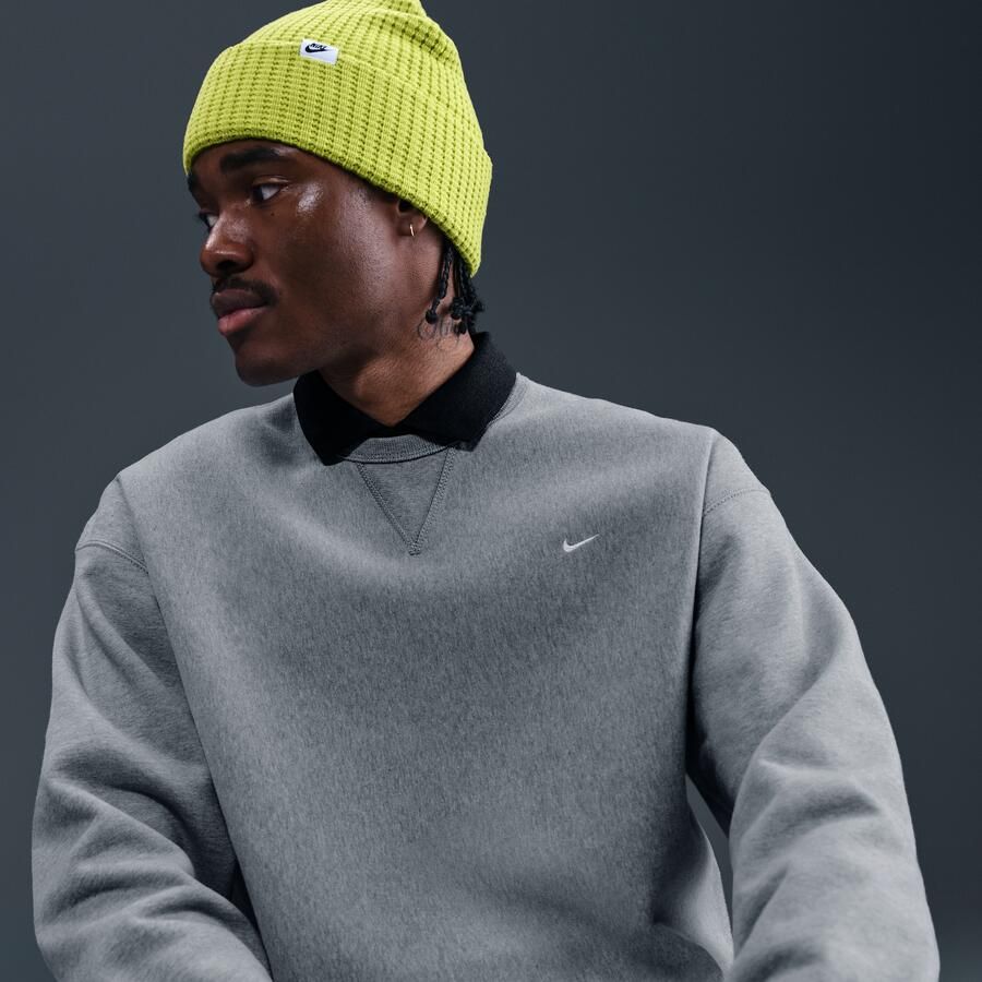 Nike Solo Swoosh fleecetrui met ronde hals voor heren Grijs - Foto 2