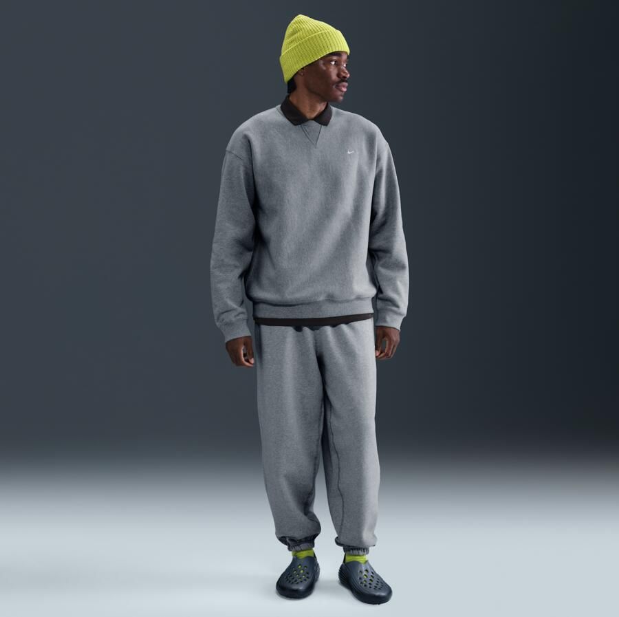 Nike Solo Swoosh fleecetrui met ronde hals voor heren Grijs - Foto 3