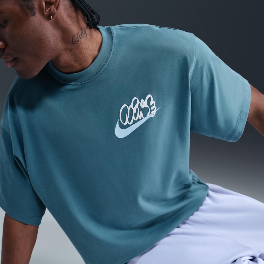 Nike Solo Swoosh T-shirt voor heren Blauw - Foto 2