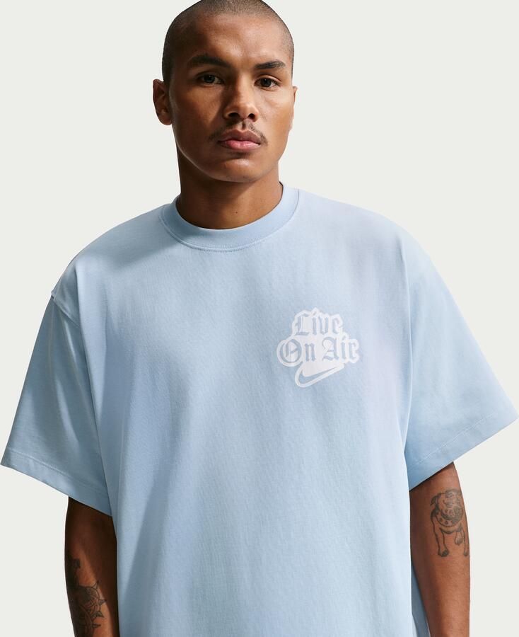 Nike Solo Swoosh T-shirt voor heren Blauw - Foto 4