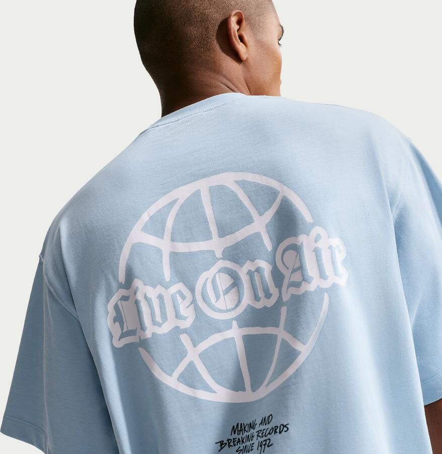 Nike Solo Swoosh T-shirt voor heren Blauw - Foto 3