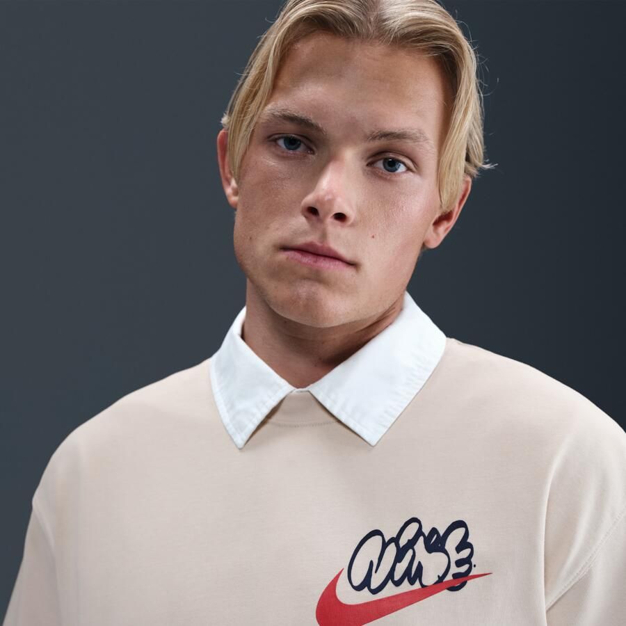 Nike Solo Swoosh T-shirt voor heren Bruin - Foto 2