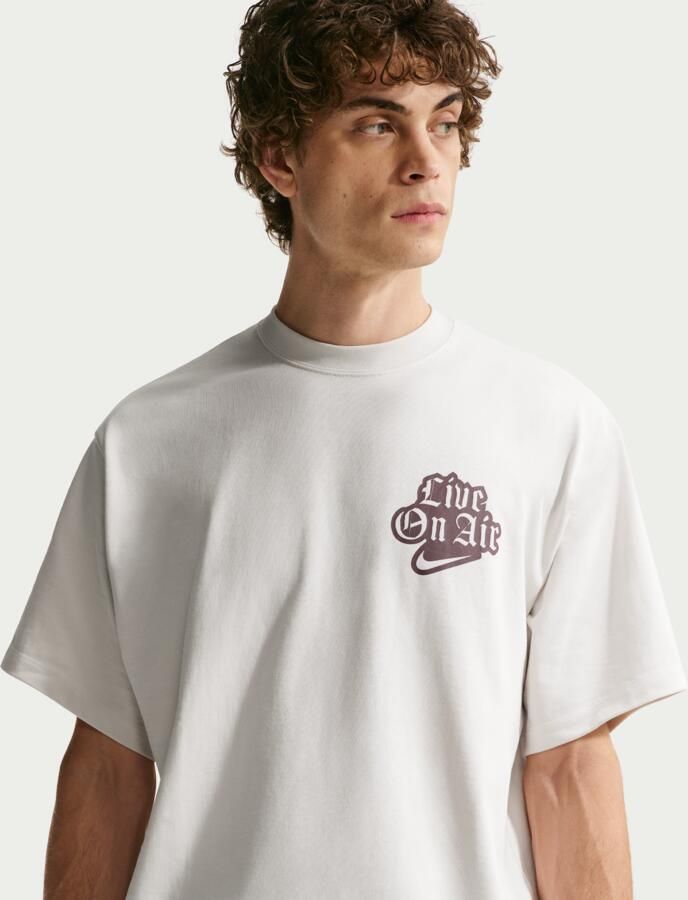 Nike Solo Swoosh T-shirt voor heren Grijs - Foto 4