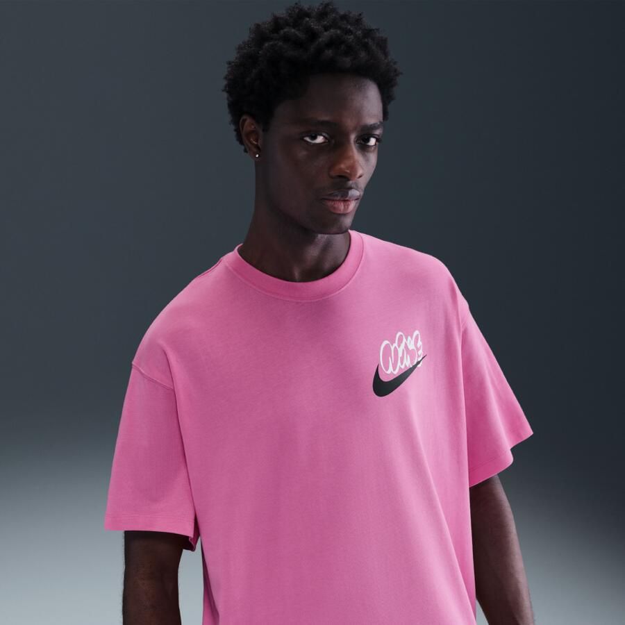 Nike Solo Swoosh T-shirt voor heren Roze - Foto 4