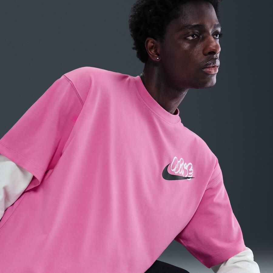 Nike Solo Swoosh T-shirt voor heren Roze - Foto 2