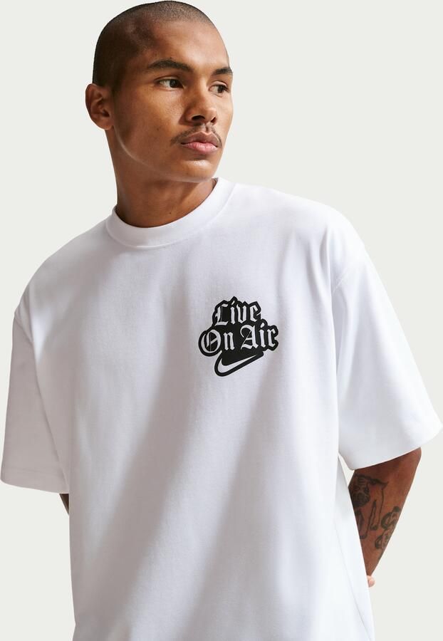 Nike Solo Swoosh T-shirt voor heren Wit - Foto 4