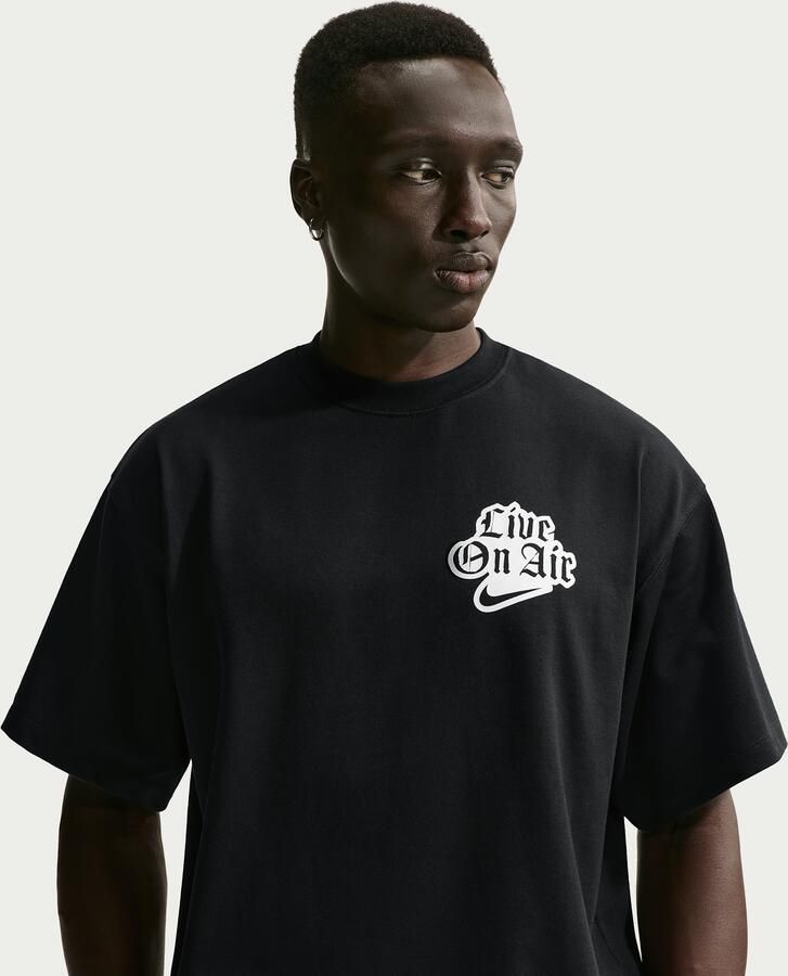 Nike Solo Swoosh T-shirt voor heren Zwart - Foto 4